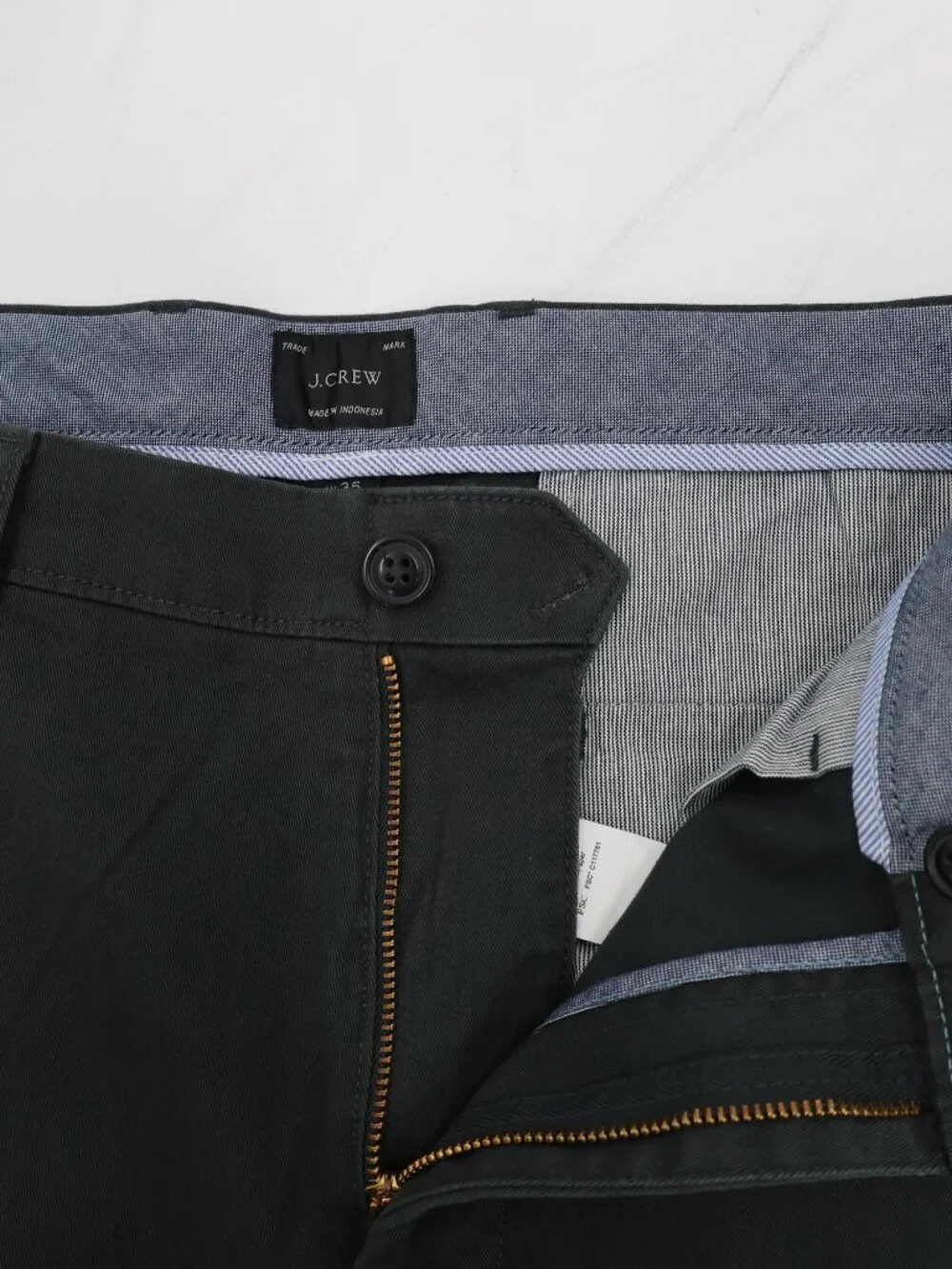 NWT J Crew Pants Men's 35 484 Slim Fit Cotton Stretch Chino Straight Leg Green